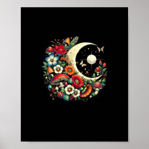 Poster Conception artistique drôle de champignon Goblinco