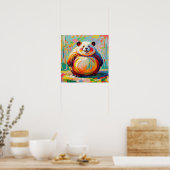 Poster Conception artistique d'un ours panda géant abstra (Cuisine)