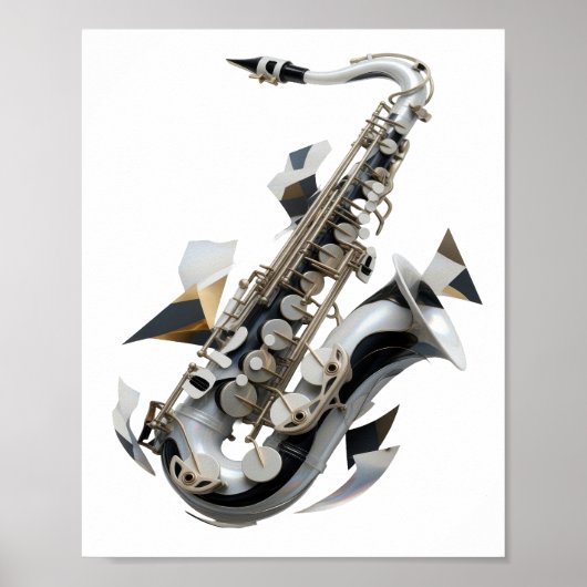 Poster Conception artistique en argent ART ABSTRAIT (Devant)