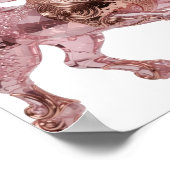 Poster Conception audacieuse de licorne rose argentée mod (Coin)