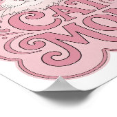 Poster Conception audacieuse rose MAMAN CHAT Bold (Coin)