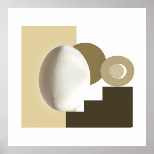 Poster Conception Bauhaus moderne d'œuf blanc