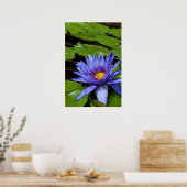 Poster Conception botanique florale de nénuphar tropical (Cuisine)