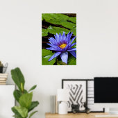 Poster Conception botanique florale de nénuphar tropical (Bureau à domicile)