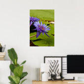 Poster Conception botanique florale de nénuphar tropical (Bureau à domicile)