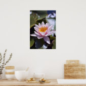 Poster Conception botanique florale de nénuphar tropical (Cuisine)