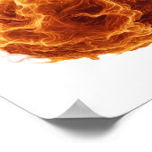 Poster Conception Boule de feu grise propre (Coin)
