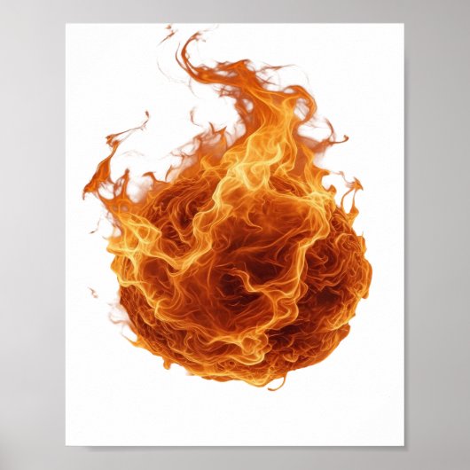 Poster Conception Boule de feu grise propre (Devant)