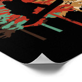 Poster Conception cadeau de snowboard Style pin Vintage (Coin)