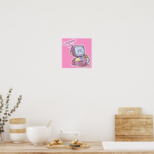 Poster Conception chic de l'ordinateur (Cuisine)