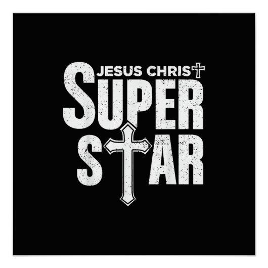 Poster Conception chrétienne vintage Jésus-Christ Super (Devant)