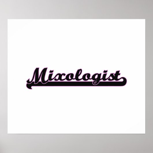 Poster Conception classique du travail de mixologiste (Devant)