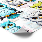 Poster Conception colorée d'oiseau de hibou  (Coin)