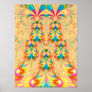 Poster Conception colorée en éventail
