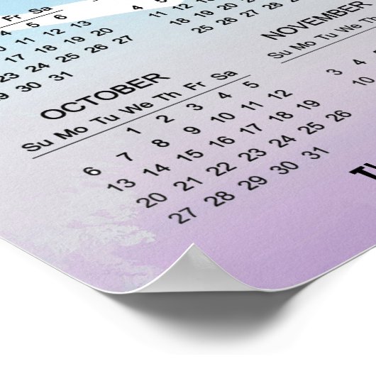 Poster Conception d'affiche de calendrier 2024 de jogging (Coin)