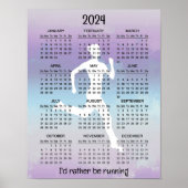 Poster Conception d'affiche de calendrier 2024 de jogging (Devant)