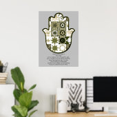 Poster Conception d'affiche de la main de Khamsa revisité (Bureau à domicile)