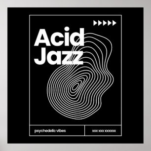 Poster conception d'affiche de musique Acid Jazz