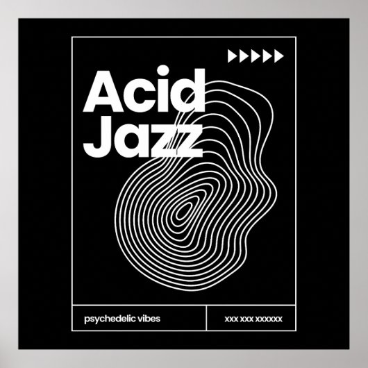 Poster conception d'affiche de musique Acid Jazz (Devant)