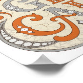 Poster Conception d'affirmation MAGIQUE Orange Gras (Coin)