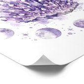 Poster Conception d'amas de cristal d'améthyste et de pha (Coin)