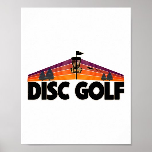 Poster Conception d'amour de golf à disque rétro - Sport (Devant)