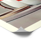 Poster Conception d'arrangement jaune rouge vibrant (Coin)
