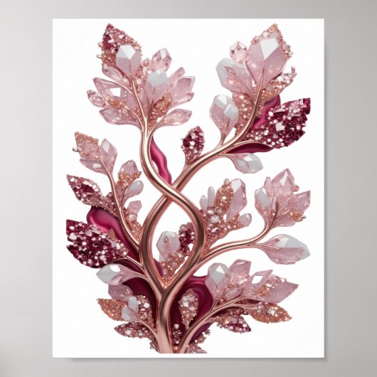 Poster Conception d'ART ABSTRAIT en Argent Moderne (Devant)
