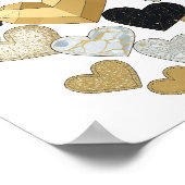 Poster Conception d'art abstrait gris iconique (Coin)