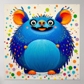 Poster Conception d'art animal abstrait expressif et colo (Devant)