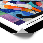 Poster Conception d'art de chat cubiste abstrait -- Pi co (Coin)