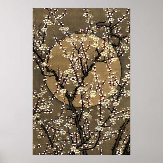 Poster Conception d'art de fleur de cerisier de pleine lu (Devant)