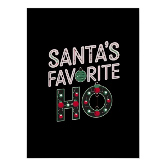 Poster Conception d'Art numérique Ho favori père Noël (Devant)