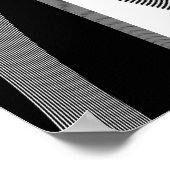 Poster Conception d'art op en noir et blanc, (Coin)