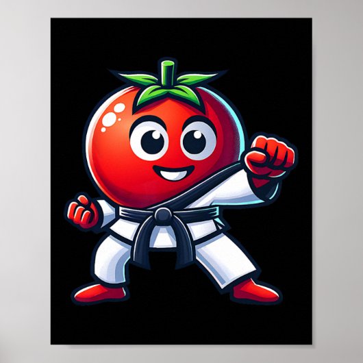 Poster Conception d'arts martiaux la plus drôle de tomate (Devant)