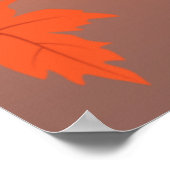 Poster Conception d'automne avec feuilles d'érable et eff (Coin)