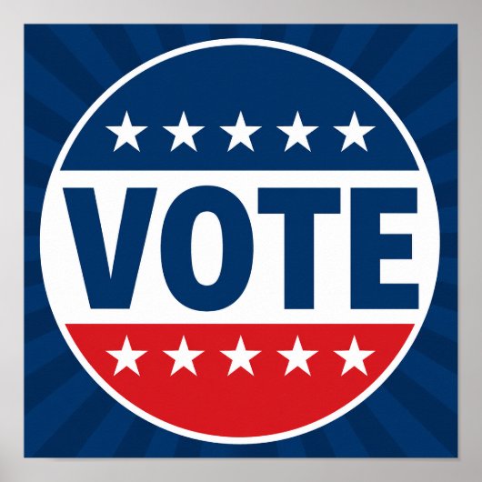 Poster Conception de badge de campagne VOTE Bold (Devant)