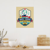 Poster Conception de badge Retour à l'école (Cuisine)
