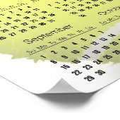 Poster Conception de balle de tennis Calendrier 2024 Affi (Coin)