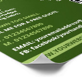 Poster Conception de bande d'herbe feuillue, Services d'e (Coin)