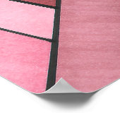 Poster Conception de bande géométrique rouge peinte à la  (Coin)