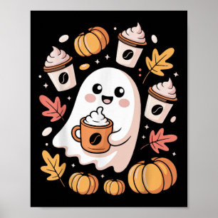 Poster Conception de Barista Fantôme Halloween avec Thème