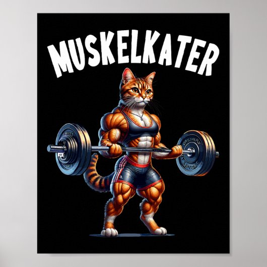 Poster Conception de barre de chat pour les bodybuilders (Devant)