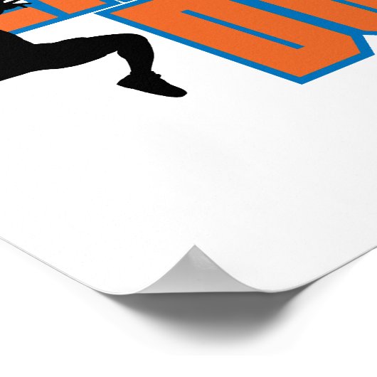 Poster conception de basketball slam dunk (Coin)