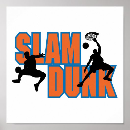 Poster conception de basketball slam dunk (Devant)