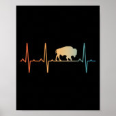 Poster Conception De Bison cool Pour Hommes Femmes Bison  (Devant)