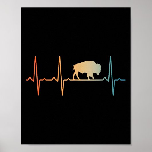 Poster Conception De Bison cool Pour Hommes Femmes Bison  (Devant)