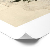 Poster Conception de blocs de bois "Oiseau et Vin" non fi (Coin)