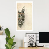 Poster Conception de blocs de bois "Oiseau et Vin" non fi (Bureau à domicile)