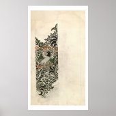 Poster Conception de blocs de bois "Oiseau et Vin" non fi (Devant)